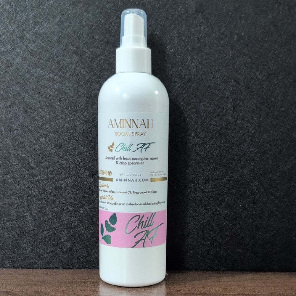 Aminnah Room Spray - Chill AF 12oz Eucalyptus And Spearmint Scent